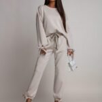 Wiskozowy komplet dresowy KATARINA beżowy