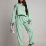 Wiskozowy komplet dresowy KATARINA zielony