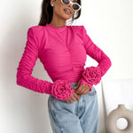 Bluzka VELIA fuksja PRODUKT POLSKI PREMIUM