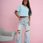 Bluzka MILLA niebieska PRODUKT POLSKI PREMIUM