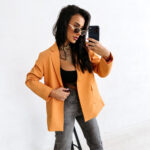 Marynarka damska OLAVOGA VALTAR pomarańczowa