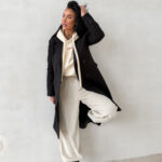 Płaszcz damski OLAVOGA Fonaj CZARNY