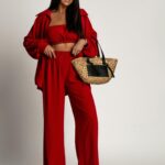 Komplet damski 3-częściowy KIM czerwony