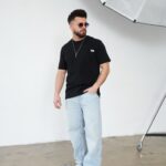 T-shirt męski BRANDENBURG SUNNY czarny PRODUKT POLSKI PREMIUM