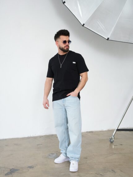 T-shirt męski BRANDENBURG SUNNY czarny PRODUKT POLSKI PREMIUM