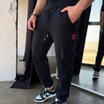 Spodnie dresowe męskie BRANDENBURG PALERMO czarne PRODUKT POLSKI PREMIUM