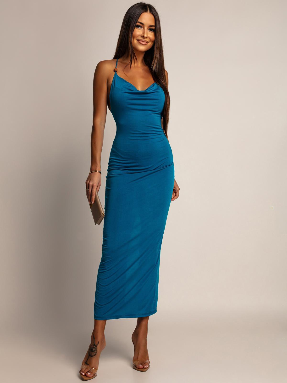 646375929_1328151026015745_2975079926547384827_n Sukienka Maxi z Odkrytymi Plecami AMOURETTA – Elegancja w Odcieniu Oceanu - obrazek 1