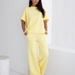 Minimalistyczny Komplet Dresowy LETICIA  Cytrynowy – Oversize & Wide Leg