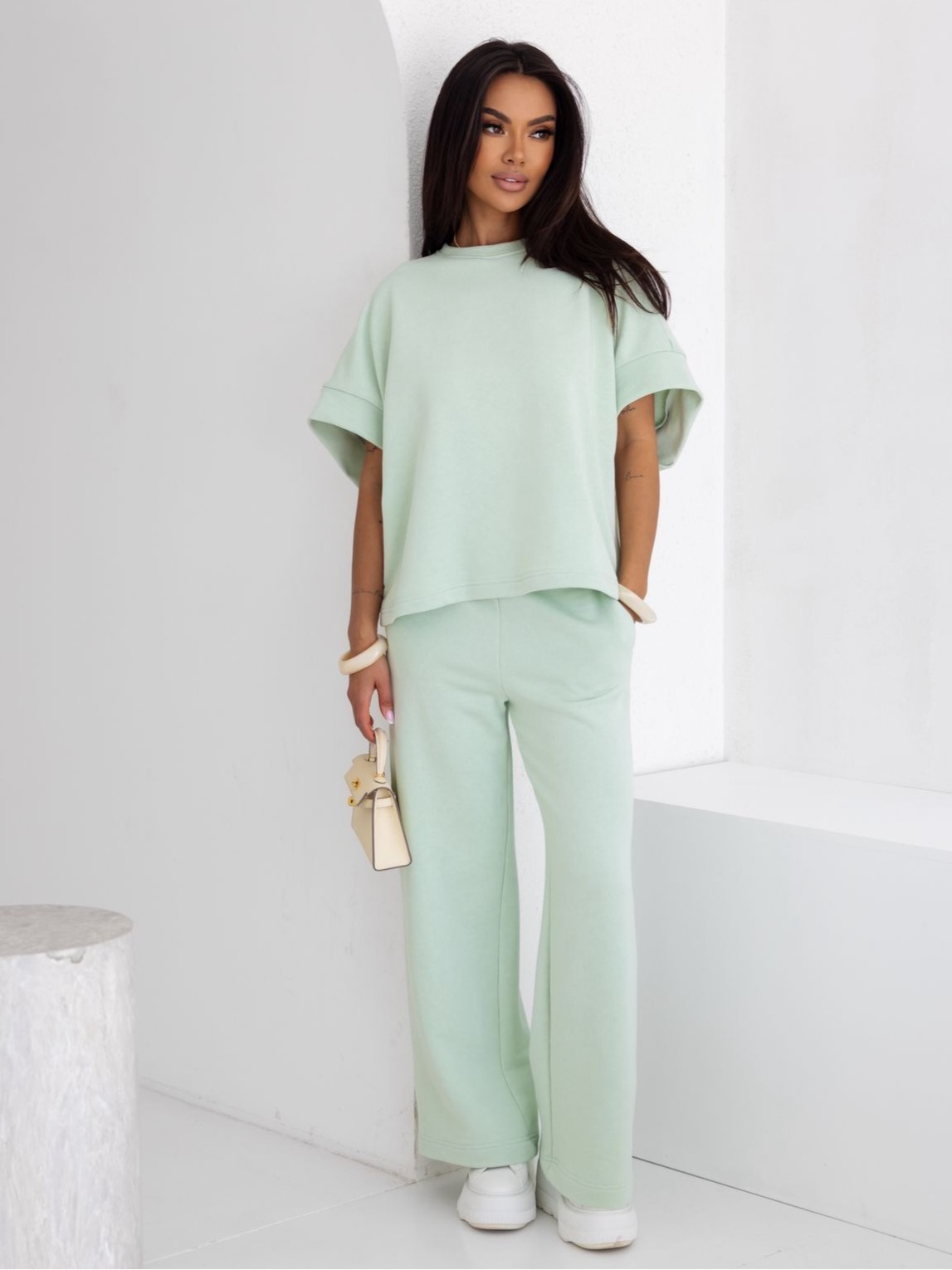 WhatsApp Image 2026-05-05 at 15.09.07 (2)111111111111111 Minimalistyczny Komplet Dresowy LETICIA Matcha – Oversize & Wide Leg - obrazek 1