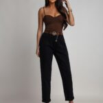 SPODNIE JEANSOWE MOM FIT MILLO CZARNE