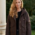 KRÓTKA KURTKA PARKA PREMIUM Z KAPTUREM BLAIR KOLOR CZEKOLADA