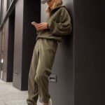 BAWEŁNIANY KOMPLET SZTRUKSOWY AMBER KHAKI PRODUKT POLSKI