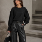 ELEGANCKA BLUZKA WISKOZOWA LILI CZARNA PRODUKT POLSKI