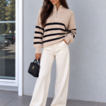 SWETER DAMSKI AMELIE W PASKI Z ZAMKIEM