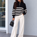 SWETER DAMSKI AMELIE W PASKI Z ZAMKIEM